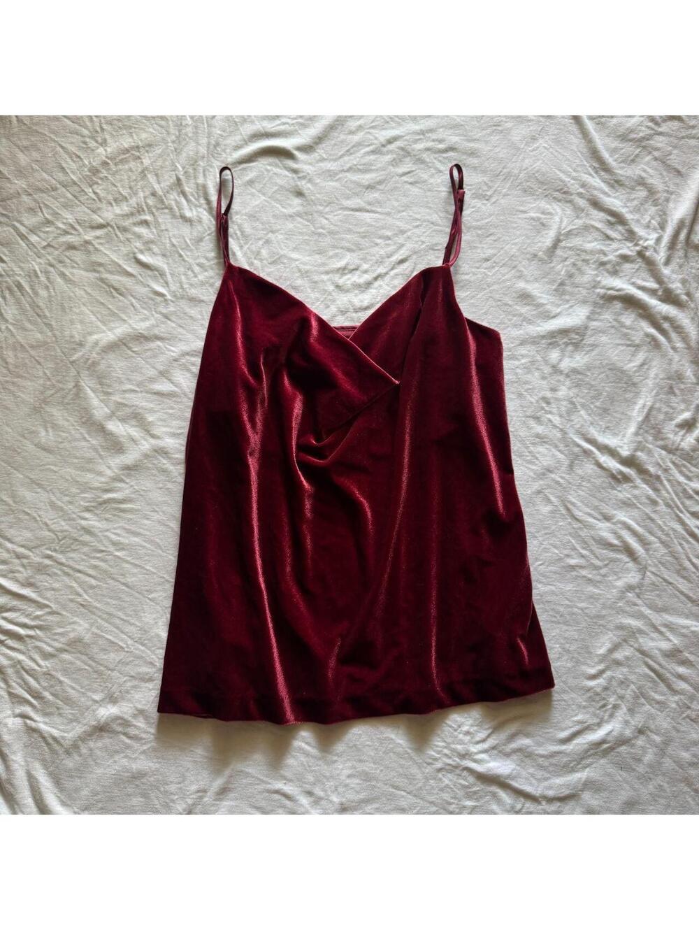Vtg Y2K 90s Whimsigoth Banana Republic Velvet Cami Top Sz M Romantic Indie Goth